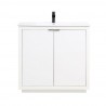 Manhattan Comfort Malverne 36" Bathroom Vanity Sink in White Front