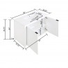 Manhattan Comfort Malverne 36" Bathroom Vanity Sink in White Size