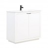 Manhattan Comfort Malverne 36" Bathroom Vanity Sink in White Front Angle