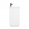 Manhattan Comfort Malverne 36" Bathroom Vanity Sink in White Side