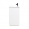 Manhattan Comfort Malverne 36" Bathroom Vanity Sink in White Side