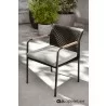 Alfresco Home Elle Belt Dining Armchair w/ Teak Arm Rests | Cushion Inclusive - Lifestyle - Alfresco Home Elle Belt Dining Armchair w/ Teak Arm Rests | Cushion Inclusive - Lifestyle