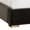 Sunpan Mabel Bed Queen in Abbington Charred Brown - Base Angle