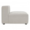 Moe's Home Collection Romy Armless Chair Cream/Dark Green - Side Angle