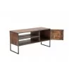 Crawford and Burke Westby Natural Wood and Metal 48" TV Stand, Front Open View - Crawford and Burke Westby Natural Wood and Metal 48" TV Stand, Front Open View