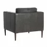 Sunpan Richmond Armchair - Brentwood Charcoal Leather - Back Side Angle - Sunpan Richmond Armchair - Brentwood Charcoal Leather - Back Side Angle