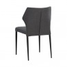 Sunpan James Stackable Dining Chair in City Grey - Set of Two - Back Side Angle