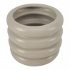 Moe's Home Collection Wava Planter in Large Flat Grey - Front Top Angle