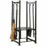 Mr. Bar-B-Q UniFlame® Olde World Iron Log Holder with Tools - Mr. Bar-B-Q UniFlame® Olde World Iron Log Holder with Tools