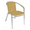 Anodized Aluminum Frame Arm Chair - W-21 - Tan - Anodized Aluminum Frame Arm Chair - W-21 - Tan