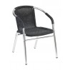 Anodized Aluminum Frame Arm Chair - W-21 - Black