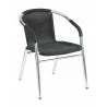 Anodized Aluminum Frame Arm Chair - W-21 - Black - Anodized Aluminum Frame Arm Chair - W-21 - Black