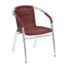 Anodized Aluminum Frame Arm Chair - W-21 - Bordeaux - Anodized Aluminum Frame Arm Chair - W-21 - Bordeaux
