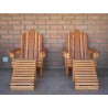 Adirondack Chair with Ottoman - Font View