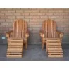 Adirondack Chair with Ottoman - Font View - Adirondack Chair with Ottoman - Font View