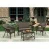 Hummingbird Collection Outdoor Garden Patio Conversational Wicker Furniture 4PC set w/ Table - Hummingbird Collection Outdoor Garden Patio Conversational Wicker Furniture 4PC set w/ Table
