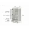 Nova Solo Halifax Wardrobe, with 2 Doors - Dimension - Nova Solo Halifax Wardrobe, with 2 Doors - Dimension