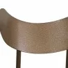 Sunpan Gibbons Barstool in Antique Brass - Charcoal Black Leather - Closeup Top Angle - Sunpan Gibbons Barstool in Antique Brass - Charcoal Black Leather - Closeup Top Angle