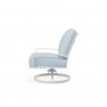 Bristol Club Swivel in Canvas Skyline w/ Self Welt - Side Angle