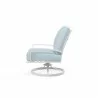 Bristol Club Swivel in Canvas Skyline w/ Self Welt - Side Angle - Bristol Club Swivel in Canvas Skyline w/ Self Welt - Side Angle
