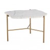 Sunpan Saunders Coffee Table Top White Marble - Front Angle