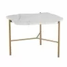 Sunpan Saunders Coffee Table Top White Marble - Front Angle - Sunpan Saunders Coffee Table Top White Marble - Front Angle