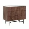 Sunpan Wellington Chest White Marble - Front Side View - Sunpan Wellington Chest White Marble - Front Side View