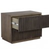 Sunpan Carlin Nightstand - Front Side Opened Angle