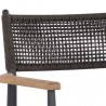Sunpan Kona Stackable Dining Armchair Dark Grey - Set of Two - Closeup Top Angle