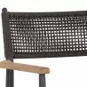 Sunpan Kona Stackable Dining Armchair Dark Grey - Set of Two - Closeup Top Angle - Sunpan Kona Stackable Dining Armchair Dark Grey - Set of Two - Closeup Top Angle