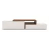 J&M Furniture TV Stand 045 in White High Gloss & Walnut - J&M Furniture TV Stand 045 in White High Gloss & Walnut