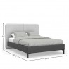 Walden California King Bed in Grey - Bed Dimensions