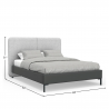 Walden Full Bed in Grey - Bed Dimensions