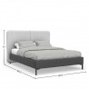 Walden Standard King Bed in Grey - Bed Dimensions