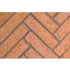 Mosaic Masonry Firebrick Liners - Warm Red Split Herringbone