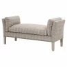 Warner Bench - Windowpane Pebble - Front Side Angle - Warner Bench - Windowpane Pebble - Front Side Angle