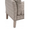 Warner Bench - Windowpane Pebble - Base Angle