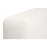 Essentials For Living Warren Queen / Cal King Bed in Performance Boucle Snow, Natural Gray Oak - Side Closeup Top Angle