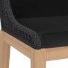 Sunpan Sorrento Counterstool Regency Black - Seat Closeup Angle