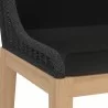 Sunpan Sorrento Counterstool Regency Black - Seat Closeup Angle - Sunpan Sorrento Counterstool Regency Black - Seat Closeup Angle