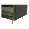 Moe's Home Collection Raphael Sofa in Forest Green - Base  Angle
