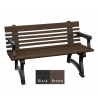 Polly Products Willow Backed Bench With Arms