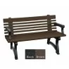 Polly Products Willow Backed Bench With Arms - Polly Products Willow Backed Bench With Arms
