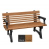 Polly Products Willow Backed Bench With Arms3