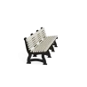 Polly Products Willow Backed Bench Side - Polly Products Willow Backed Bench Side