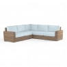 Havana Sectional in Canvas Skyline w/ Self Welt - Front Side Angle