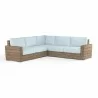 Havana Sectional in Canvas Skyline w/ Self Welt - Front Side Angle - Havana Sectional in Canvas Skyline w/ Self Welt - Front Side Angle