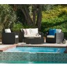 Balluccia Collection Outdoor Garden Wicker Conversational Furniture 4PC set w/ Table
