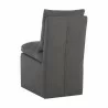 Sunpan Glenrose Wheeled Dining Chair in Effie Smoke - Back Side Angle - Sunpan Glenrose Wheeled Dining Chair in Effie Smoke - Back Side Angle