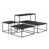 Onix Rectangular Coffee Table Black - Set